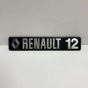 Vintage Renault 12 Rear‎ Emblem Badge Logo Bichet France OEM